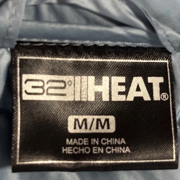 32 degrees Quilted Jacket Med zip up blue-gray No hood LIKE NEW - Picture 6 of 13